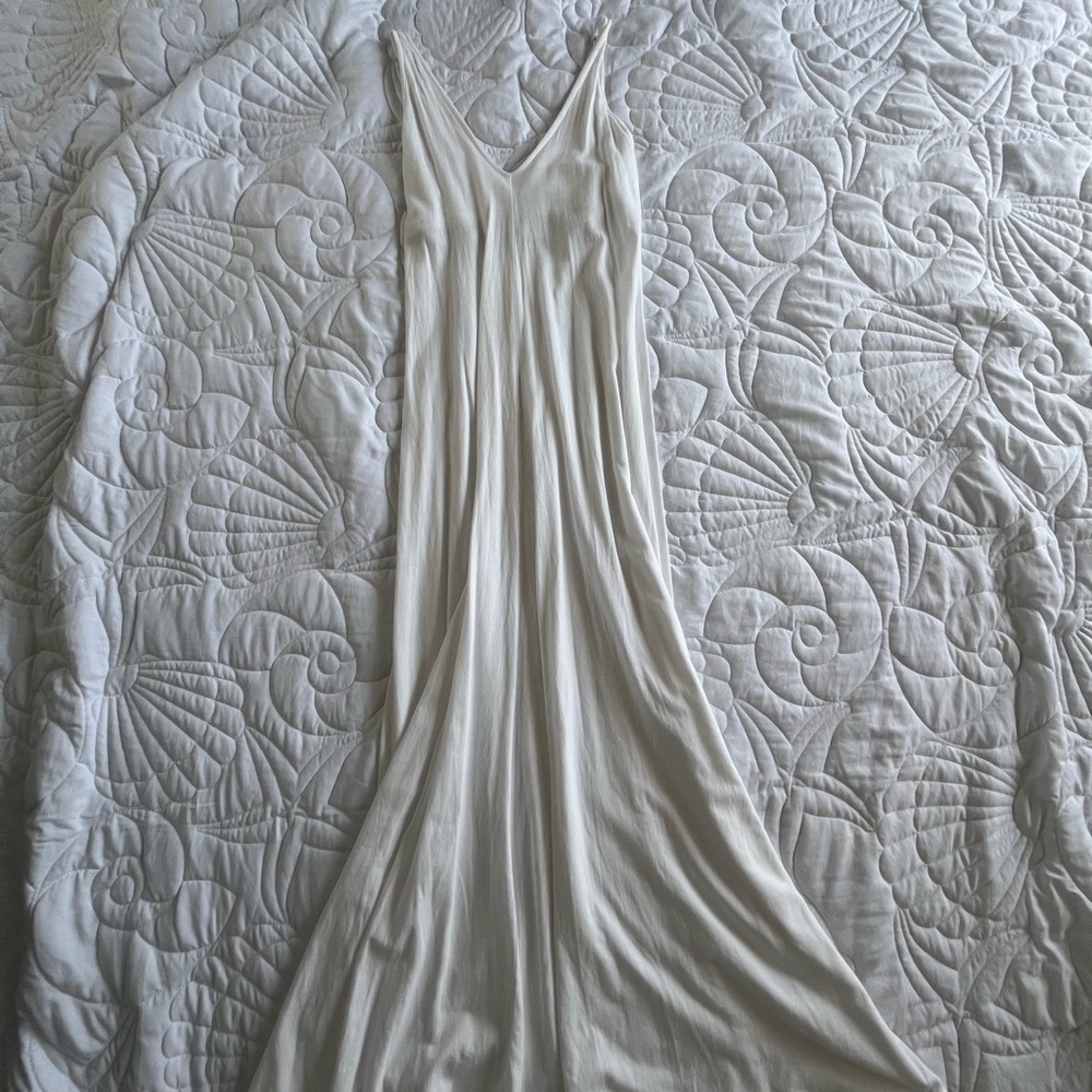 James Perse White Sleeveless Dress